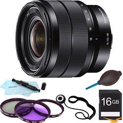 Sony SEL1018   10 18mm f/4 Wide Angle Zoom Lens Essentials Bundle