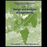Design and Analysis of Experiments, Student Solutions Manual