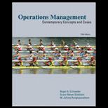 Operations Management  Contemporary Concepts and Cases