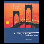 College Algebra  Concepts and Models   With CD and Study Guide