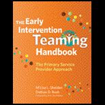 Early Intervention Teaming Handbook The Primary Service Provider Approach