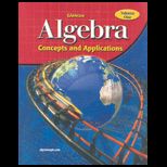 Algebra  Concepts and Applications, Volume I