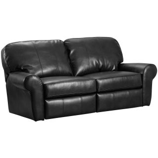 Madison 84 Bonded Leather Double Reclining Sofa, Black