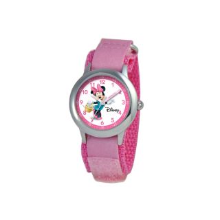 Disney Time Teacher Minnie Mouse Kids Pink Swirl Watch, Girls