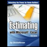 Estimating With Microsoft Excel   With CD