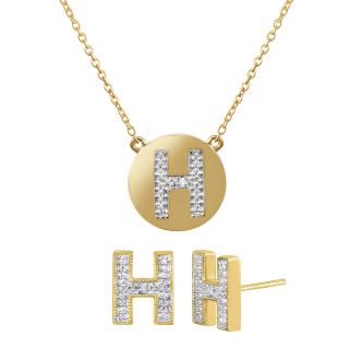 ONLINE ONLY   Diamond Addiction Diamond Accent Initial H Set, Womens