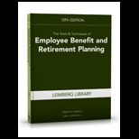 Tools and Techniques of Employee Benefit and Retirement Planning