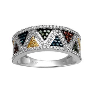ONLINE ONLY   CT. T.W. Multicolor Diamond Band, Womens