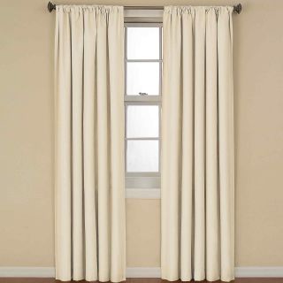 Eclipse Kendall Rod Pocket Thermal Blackout Curtain Panel, Ivory
