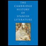 Cambridge History of Spanish Literature