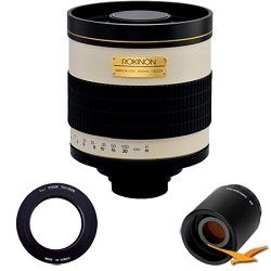 Rokinon 800mm F8.0 Mirror Lens for Olympus Micro 4/3 with 2x Multiplier (White)