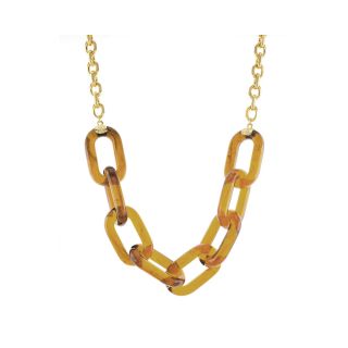 KJL by KENNETH JAY LANE Large Link Tortoiseshell Resin Necklace, Womens