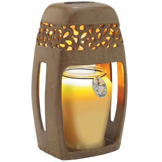 Ceramic Lantern Candle Warmer, Brown