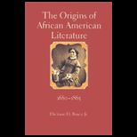 Origins of African American Literature