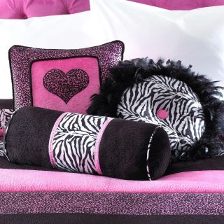 Seventeen Natasha Accent Pillows, Black/Pink, Girls