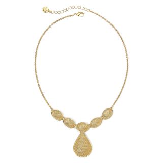 MONET JEWELRY Monet Textured Gold Tone Y Necklace