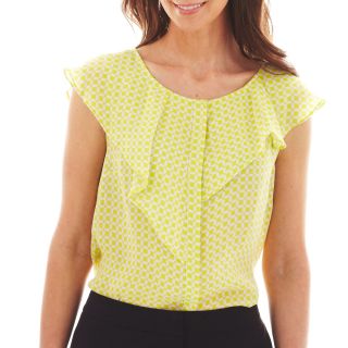 Worthington Sleeveless Flounce Blouse, Sulphur Spring Spl