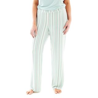 Ambrielle Knit Sleep Pants   Plus, Green, Womens