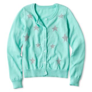 ARIZONA Star Cardigan   Girls 6 16 and Plus, Hot Wire Aqua, Girls