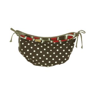 COTTON TALES Cotton Tale Houndstooth Hanging Toy Bag, Red/Tan/Brown