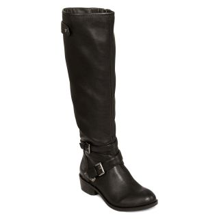 A.N.A Denton Strap Detailed Tall Boots, Black, Womens