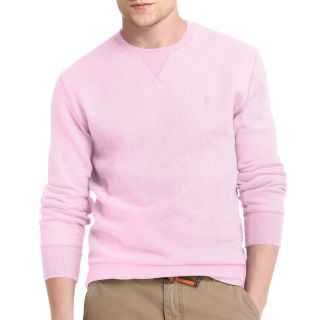 Izod Sueded Fleece Crewneck Shirt, Pink, Mens