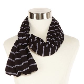 MIXIT Striped Infinity Scarf, Black, Womens