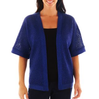 Alfred Dunner Via Condotti Cocoon Cardigan Sweater, Sapphire (Blue), Womens