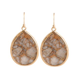 Art Smith by BARSE White Calcite Teardrop Earrings, Womens