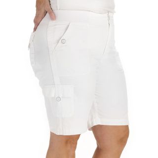 Lee Cargo Bermuda Shorts   Plus, White, Womens
