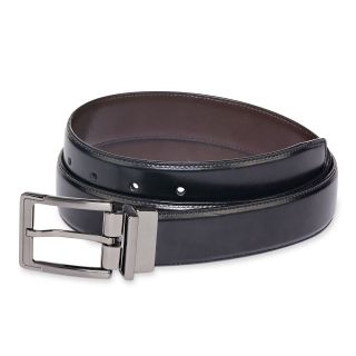Stafford Reversible Leather Belt, Black/Brown, Mens