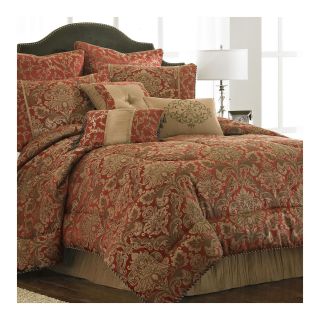 Laurel Hill 7 pc. Jacquard Comforter Set, Red/Gold