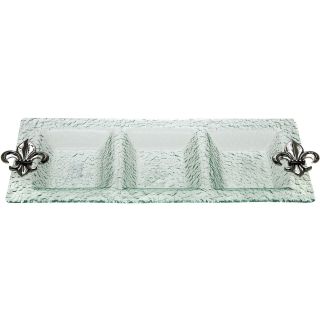 Thirstystone Fleur de Lis Large 3 Section Tray