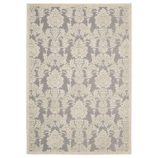 Nourison Chalet High Low Carved Rectangular Rugs, Nickel