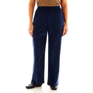 Alfred Dunner Pull On Corduroy Pants   Plus, Navy, Womens