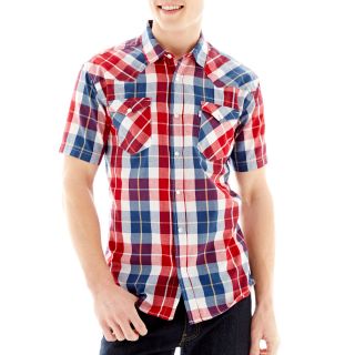 Levis Short Sleeve Woven Shirt, Red, Mens