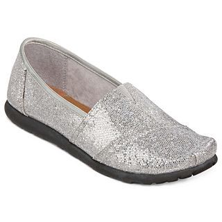 Yuu Celista Casual Slip Ons, Slvr Glitter, Womens