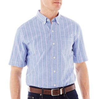 St. Johns Bay St. John s Bay Short Sleeve Oxford Shirt, Blue, Mens