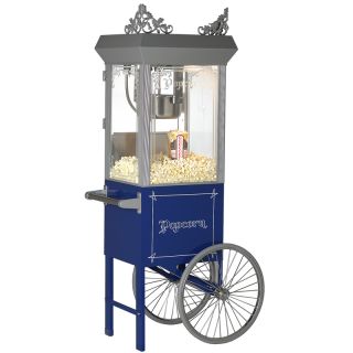 Antique Deluxe Sixty 6 oz Popcorn Machine Silver