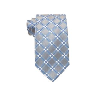 Stafford Wicker Park Grid Tie, Silver, Mens