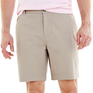 TAILORBYRD Flat Front Shorts, Khaki, Mens