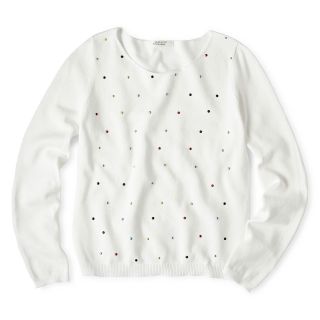 DREAMPOP by Cynthia Rowley Studded Sweater   Girls 6 16, White, Girls
