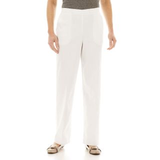 Alfred Dunner Greenwich Circle Pull On Pants, White, Womens