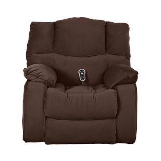 Hillside Fabric Heat and Massage Recliner, Primo Chocolate