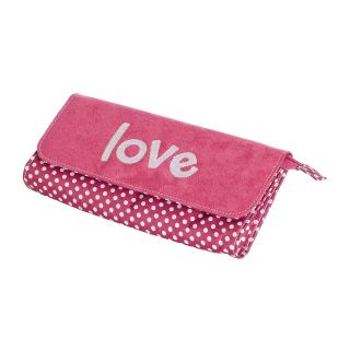 Mele & Co. Penny Embroidered Love Travel Jewelry Clutch, Pink