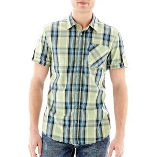 I Jeans By Buffalo Short Sleeve Woven Shirt, Remy Washed Lime C, Mens