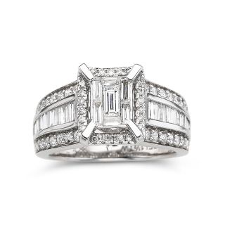 Harmony Eternally in Love 1 1/2 CT. T.W. Diamond Engagement Ring, White/Gold,