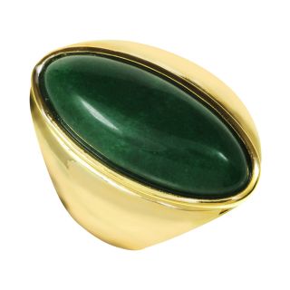 ROX by Alexa Color Treated Green Jade Cocktail Ring, Womens