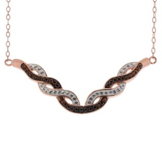 Rose N Chocolate Infinity Crystal Necklace, Womens