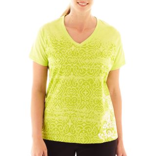 Made For Life Graphic Tee   Plus, Grn Melon Scrolly, Womens